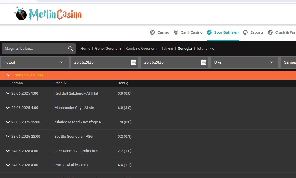 Merlincasino Canlı Destek